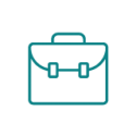 Briefcase icon representing career growth